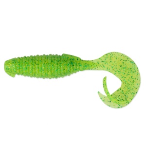 KEITECH Flapper Grub  4" - Lime Chartreuse